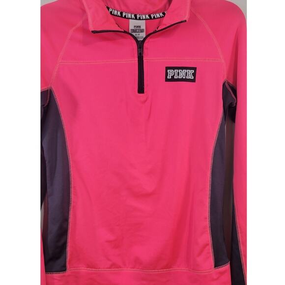 Victoria’s Secret PINK Shirt Womens Small Quarter Zip Pullover Active Sporty Top - Picture 3 of 6